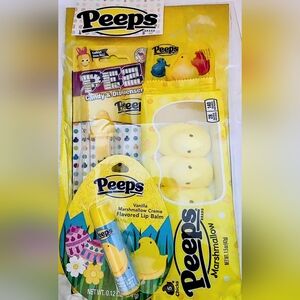 PEEPS Easter Yellow Marshmallow Vanilla Lip Balm Small Gift Bundle NEW